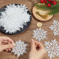36Pcs Snowflake Plastic Pendant Decorations&nbsp;DIY-CP0013-33A