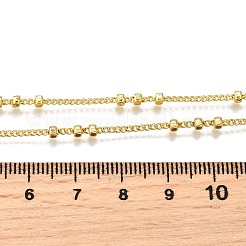 2.5mm 真鍮フラットラウンドツイストチェーンネックレス  鉛フリー＆カドミウムフリー  長持ちメッキ  ラックめっき  18KGP本金メッキ  17.60インチ（44.7cm）&nbsp;NJEW-M108-26G