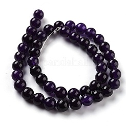 天然石ホワイトジェイドビーズ  ラウンド  染め  ミッドナイトブルー  8mm  穴：1mm  約49個/連  15.16''（38.5センチメートル）&nbsp;LS-G-G766-B-33