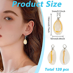 120Pcs Natural Cowrie Shell Pendants&nbsp;PALLOY-ME00018
