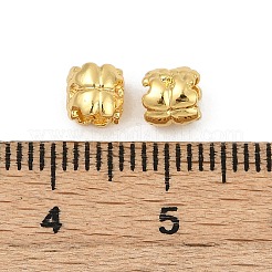 真鍮製スペーサービーズ  クローバー  18KGP本金メッキ  5x5mm  穴：3mm&nbsp;KK-D375-32G-01