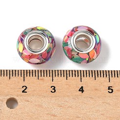 Transparent Resin Rondelle European Beads&nbsp;RESI-S023-33