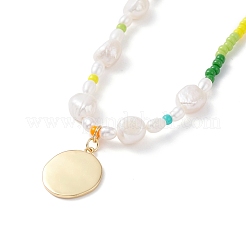 Lemon Slice Enamel Pendant Necklace for Girl Women&nbsp;X1-NJEW-TA00013