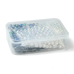 350Pcs 7 Colors Transparent & Opaque Acrylic Beads&nbsp;MACR-FS0001-82