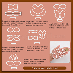6 Sets 6 Styles Plastic Clay Pressed Molds&nbsp;AJEW-SC0004-09A