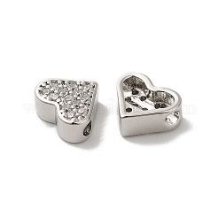 Brass Micro Pave Cubic Zirconia Beads&nbsp;KK-H487-03P