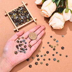 200Pcs 20 Styles Tibetan Style Alloy Flower Bead Caps&nbsp;TIBE-YW0001-87