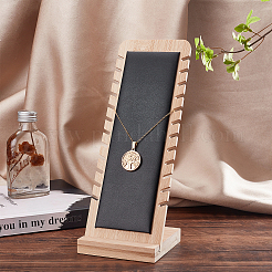 Bamboo Wood Jewelry Collection Necklace Display Stand&nbsp;ODIS-WH0005-06A