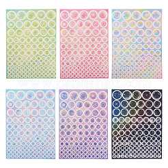 6 Sheets 6 Colors Waterproof PVC Self Adhesive Stickers&nbsp;DIY-TA0013-95