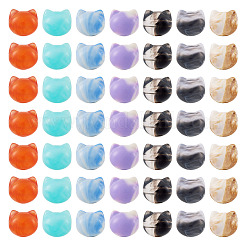 80pcs 4 colors Two Tone Acrylic Beads&nbsp;TACR-TA0001-50B