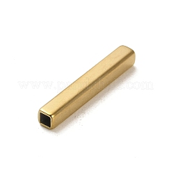 304ステンレススチールビーズ  長方形  ゴールドカラー  20x3x3mm  穴：2x2mm&nbsp;STAS-Q316-05C-G