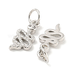 Rack Plating Brass Micro Pave Clear Cubic Zirconia Pendants&nbsp;KK-B093-02G-P