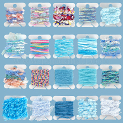 20 Bundles 20 Styles Cotton and Polyester Lace Ribbon&nbsp;OCOR-GF0004-91
