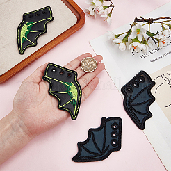 2 Pairs 2 Colors Imitation Leather Bat's Left Wing Ornament Accessories&nbsp;DIY-DR0002-21B