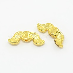チベット風合金ビーズ  ウイング  鉛フリー＆カドミウムフリー＆ニッケルフリー  ゴールドカラー  19x7.5x3.5mm&nbsp;LS-TIBEB-EA9130Y-G-FF