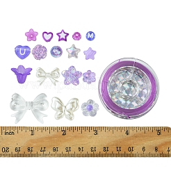 DIY Flower & Star Acrylic & ABS Plastic Imitation Pearl Beads Bracelets Making Kits&nbsp;DIY-FS0006-51