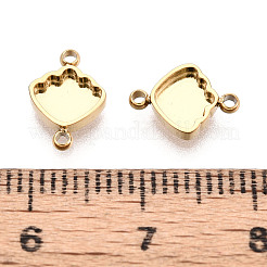 304 Stainless Steel Connector Cabochon Settings&nbsp;STAS-N115-31G
