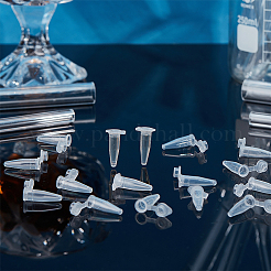 プラスチック製遠心チューブ  ラボ用品  透明  21.5x11.5x7.5mm  内径：5.5mm  容量：0.2ml（0.01fl.oz）&nbsp;AJEW-WH0695-251A