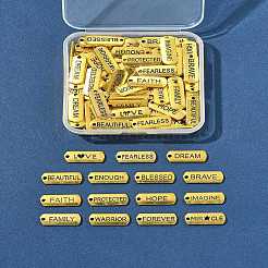 120Pcs Tibetan Style Alloy Rectangle Pendants&nbsp;FIND-FS0003-62
