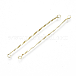 真鍮製ベネチアンチェーンタッセルリンクコネクター  ゴールドカラー  50x3x1mm  穴：1.4mm&nbsp;X-KK-R129-05G