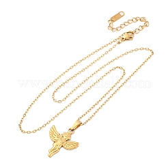 304 Stainless Steel Cupid Pendant Necklaces&nbsp;NJEW-H059-31G