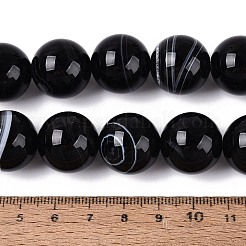 Natural Banded Agate Beads Strands&nbsp;G-Q608-18B
