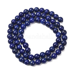 天然石ラピスラズリビーズ連売り  スムーズなラウンド  6mm  穴：1mm  約67個/連  15.55''（39.5センチメートル）&nbsp;GG-CBA59DD-C03-6mm