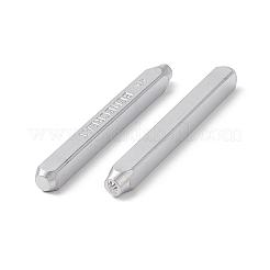鉄製レザークラフト印鑑  混合模様  プラチナ  6x0.6x0.6cm&nbsp;AJEW-XCP0001-92