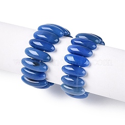 Oval Natural Agate Beaded Stretch Bracelets for Women Men&nbsp;G-Q601-23C