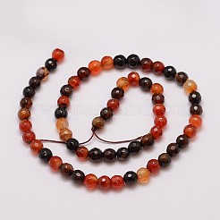 Natural Striped Agate/Banded Agate Bead Strands&nbsp;G-G882-6mm-D03-1-1