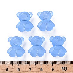 透明なアクリルビーズ  艶消し  クマ  ミックスカラー  18.5x15.5x11mm  穴：2.5mm&nbsp;X-MACR-S373-80-D