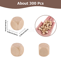 300Pcs Unfinished Schima Woods Block&nbsp;DJEW-SP0001-52C