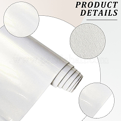 キラキラPUレザー生地  DIY 荷物材料用品  ホワイト  300x0.8mm  1.35 m /ロール&nbsp;AJEW-WH20049-44D