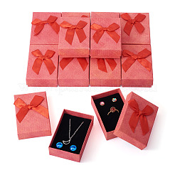 Rectangle Paper Jewelry Set Storage Gift Boxes with Bowknot&nbsp;CON-TAC0014-12D