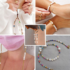 500Pcs 5 Style Plating Acrylic Beads&nbsp;PACR-BY0001-01