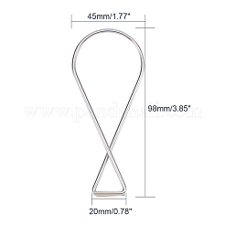 スチール天井吊りフック  オフィスディスプレイボードハンガーフック  ステンレス鋼色  99x44mm  60個/袋&nbsp;STAS-BC0002-17P