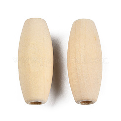 Unfinished Natural Wood European Beads&nbsp;WOOD-TD001-02