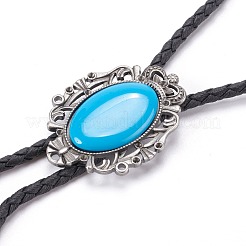 Imitation Leather Alloy Bolo Tie for Men&nbsp;NJEW-H309-01A