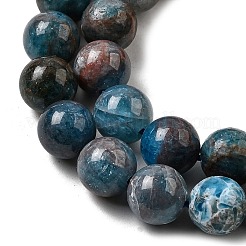 天然石アパタイトビーズ連売り  ラウンド  ブルー  10~10.8mm  穴：1mm  約40個/連  14.96''（38cm）〜15.55''（39.5cm）&nbsp;G-D340-A02-10mm