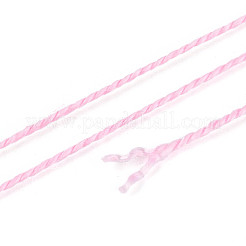 編組ポリエステルコード  ジュエリー作りのための  ラウンド  ピンク  0.5~1mm  約63~64m /ロール  10ロール/セット&nbsp;OCOR-T017-04A-19