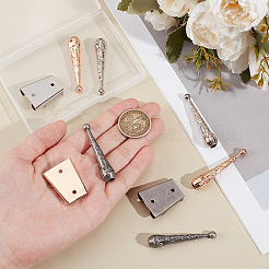 6Pcs 3 Colors Retro Alloy Cord Ends&nbsp;FIND-GA0004-76