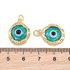 Brass Micro Pave Clear Cubic Zirconia Pendants&nbsp;CU-CBA7E9C-08A-G