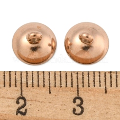 304ステンレススチールビーズキャップペンダントベイル  グローブガラスバブルカバーペンダント用  ローズゴールド  8mm  穴：1.8mm&nbsp;STAS-G224-24RG-10