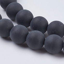 Natural Black Agate Beads Strands&nbsp;X-G-G447-4A