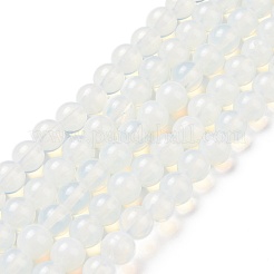 オパールビーズ連売り  ラウンド  8mm  穴：1mm  約48個/連  14.17~14.56インチ（36~37cm）&nbsp;G-P335-18-8mm