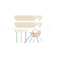 80Pcs Wood Craft Supplies with 1Pcs Iron Loose Leaf Book Binder Hinged Rings&nbsp;AJEW-BC0007-47C