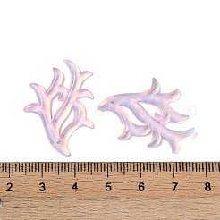 半透明エポキシ樹脂デコデンカボション  サンゴの形  パールピンク  30x23.5x2mm&nbsp;CRES-S367-19A