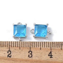 Brass Pave Cubic Zirconia Connector Charms&nbsp;KK-F892-53P-05