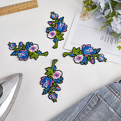 4Pcs 2 Styles Embroider Thread Iron on/Sew On Patches&nbsp;PATC-CY0001-06