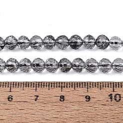 Dyed Transparent Crackle Glass Beads Strands&nbsp;GLAA-Q108-01A-A01